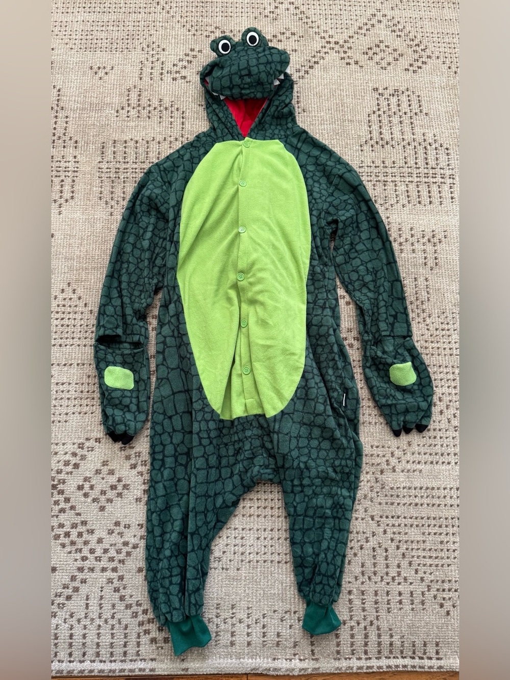 Funzies! Crocodile Alligator Adult Onesie Costume Size Small